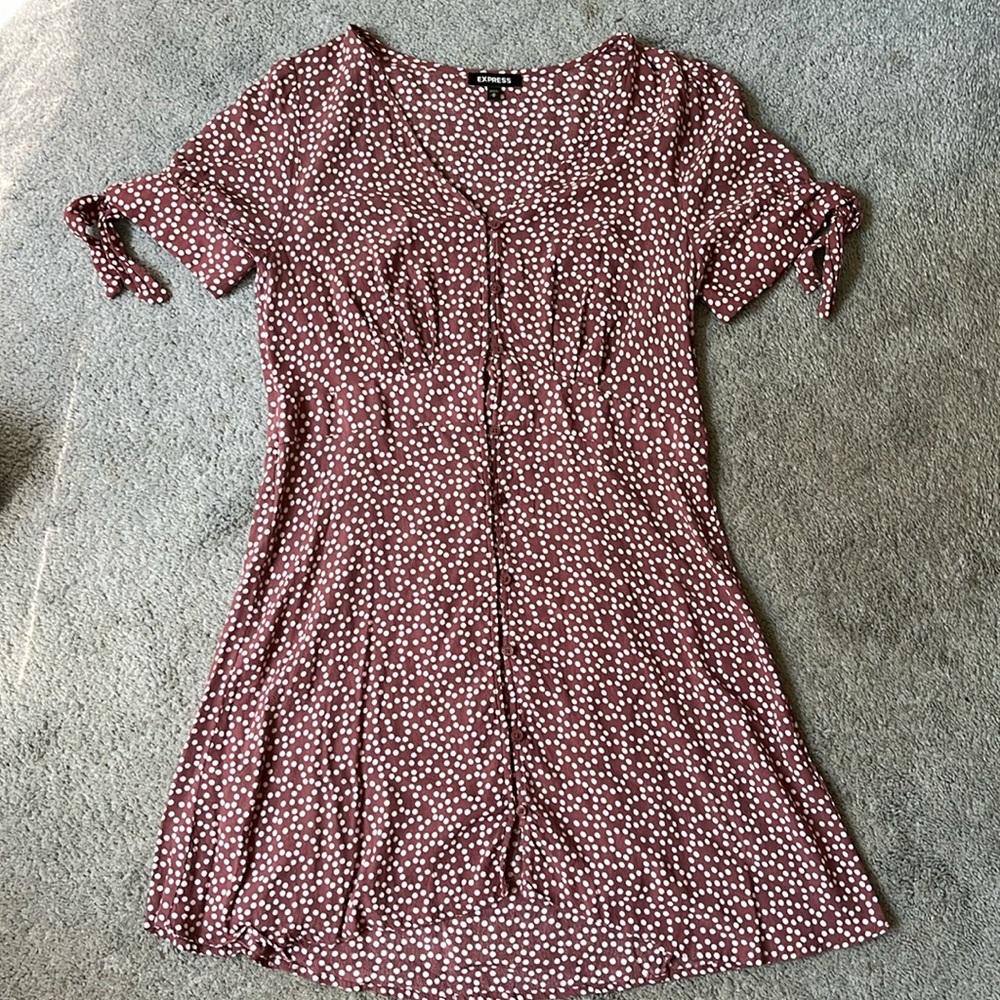 Polka dot mauve express summer dress